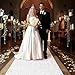 HEALON White Wedding Aisle Runner Aisle Runner for Wedding Ceremony Includes Pull String for Indoor or Outdoor Weddings, Prom and Parties (Wave, 3 x 50 feet)