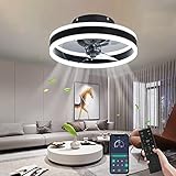 YOCOMO Deckenventilator mit Beleuchtung Ventilator Deckenleuchte Leise Moderne led Deckenventilator Licht Mit Fernbedienung Timer Für Wohnzimmer Schlafzimmer Esszimmer