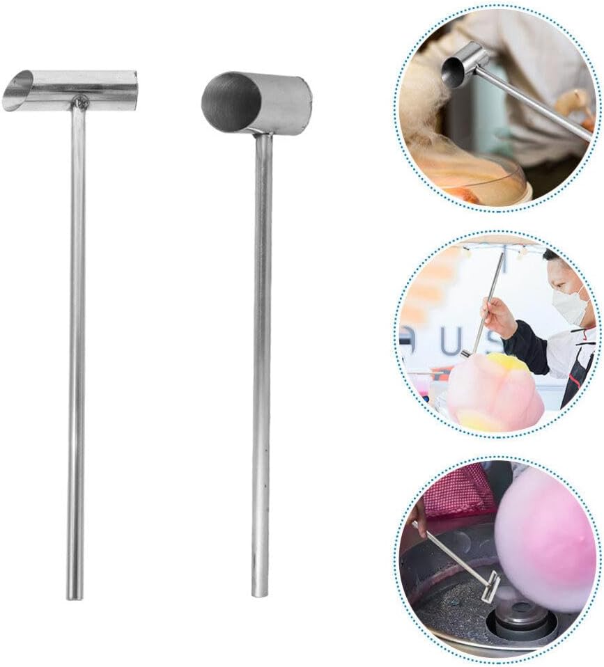 Cabilock 2pcs Multi-function Marshmallow Sugar Scoop Wear-resistant Food Scoop for Marshmallow Machines Easy to Clean Candy Accessory for Home Use and Supermarkets