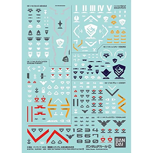 Image of Bandai Hobby - Mobile Suit Gundam The Witch from Mercury - GD-134 Mobile Suit Gundam The Witch from Mercury Multiuse 2, Bandai Spirits Water Slide Decals