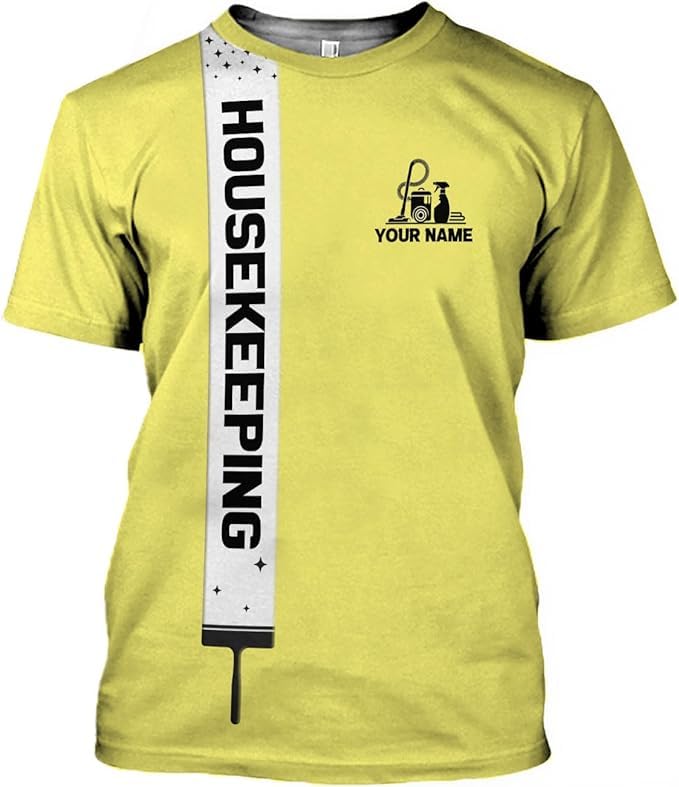 Personalized Housekeeping Shirts for Women, Housekeeping House Cleaner Uniform 3D Shirt, Cleaning Uniform Housekeeper 2 Multicolor