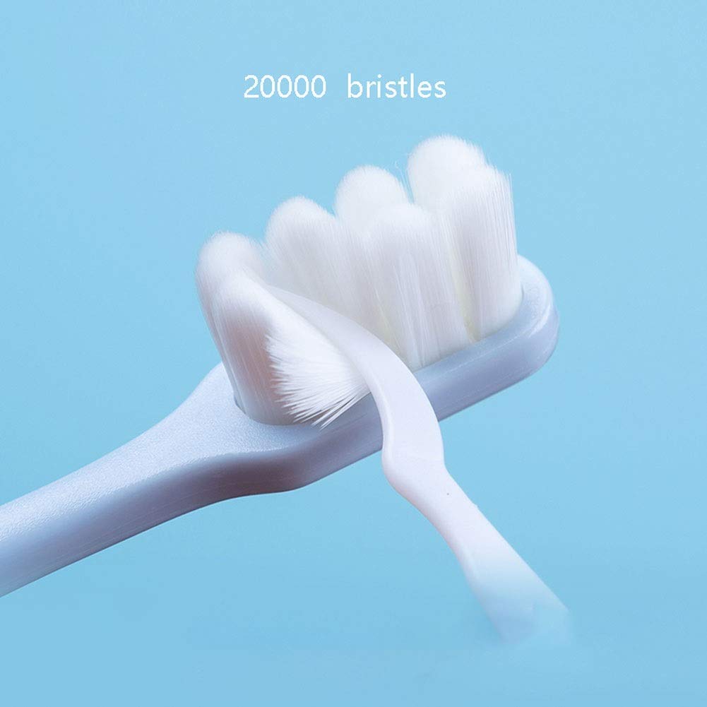 Compact Brosse à dents ultra douce pour adulte/grossesse/junior, brosses à dents manuelles Micro Nano avec 20 000 poils, 8 brosses à dents Ergonomique
