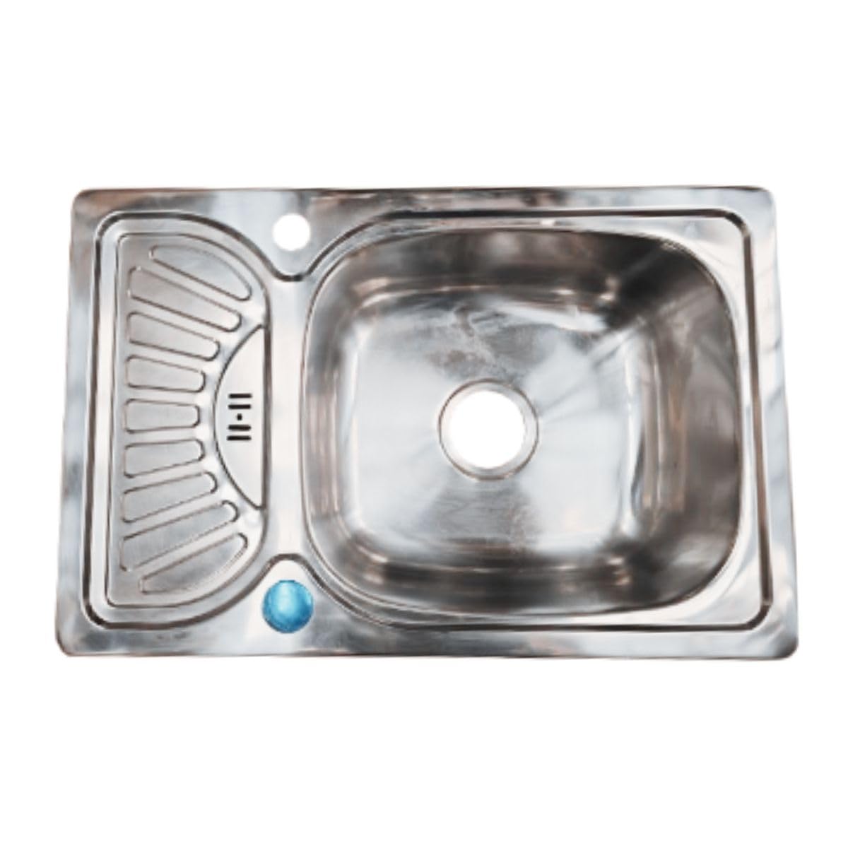 ARA CHOICE 1.0 Square Compact Stainless Steel Kitchen Undermount Sink Catering Single One Bowl Modern Reversible with Drainer and Inset Plumbing Wastes Set