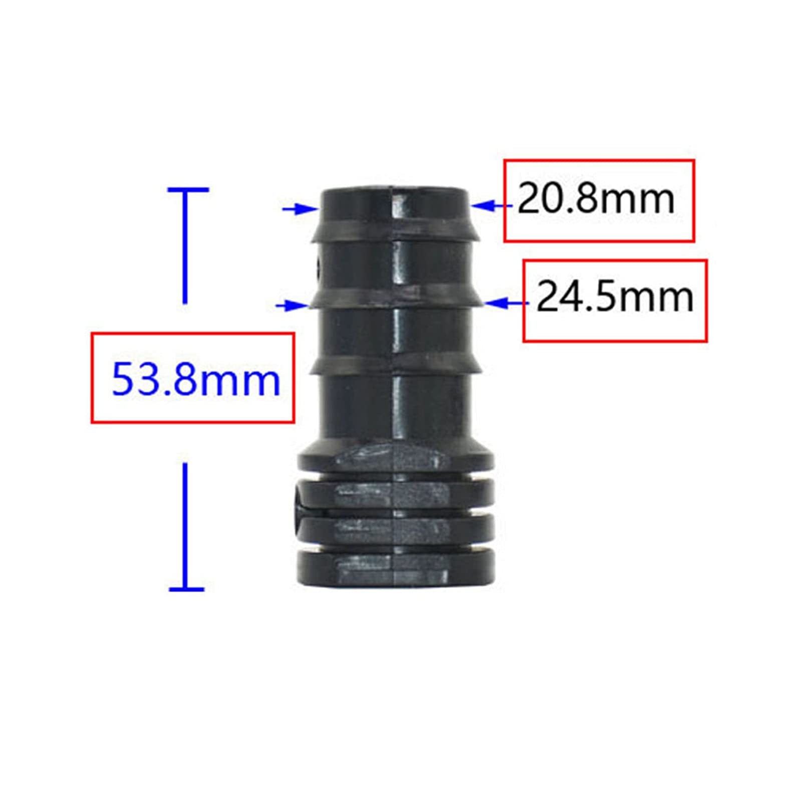 Adaptador de manguera de plomería de jardín 50pcs 16 mm 20 mm 25 mm PI TEBE TEE TEPE ELBOW Conector de enchufe del enchufe 1/2 3/4 "Conector de manguera de riego de goteo de goteo