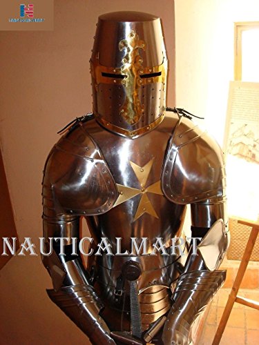 Templar Knight Suit of Armor Plate Armour Wearable Combat Body 15th Century