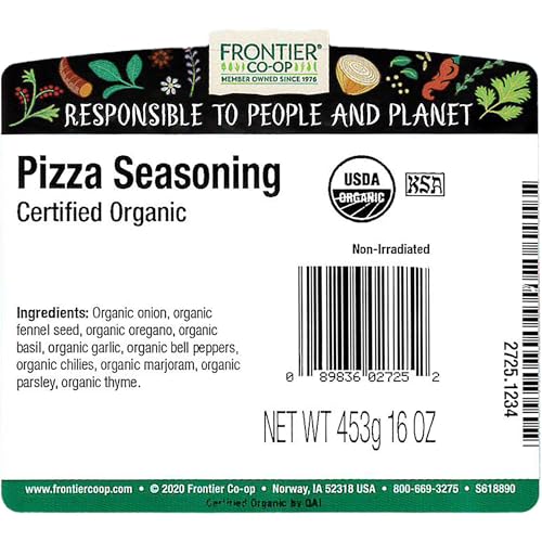 Frontier Co-op Organic Pizza Seasoning, 1lb Bulk Bag – Natural Seasoning Spice Blend, Perfect Spice for Homemade Pizzas, Pasta and Italian Dishes image 5