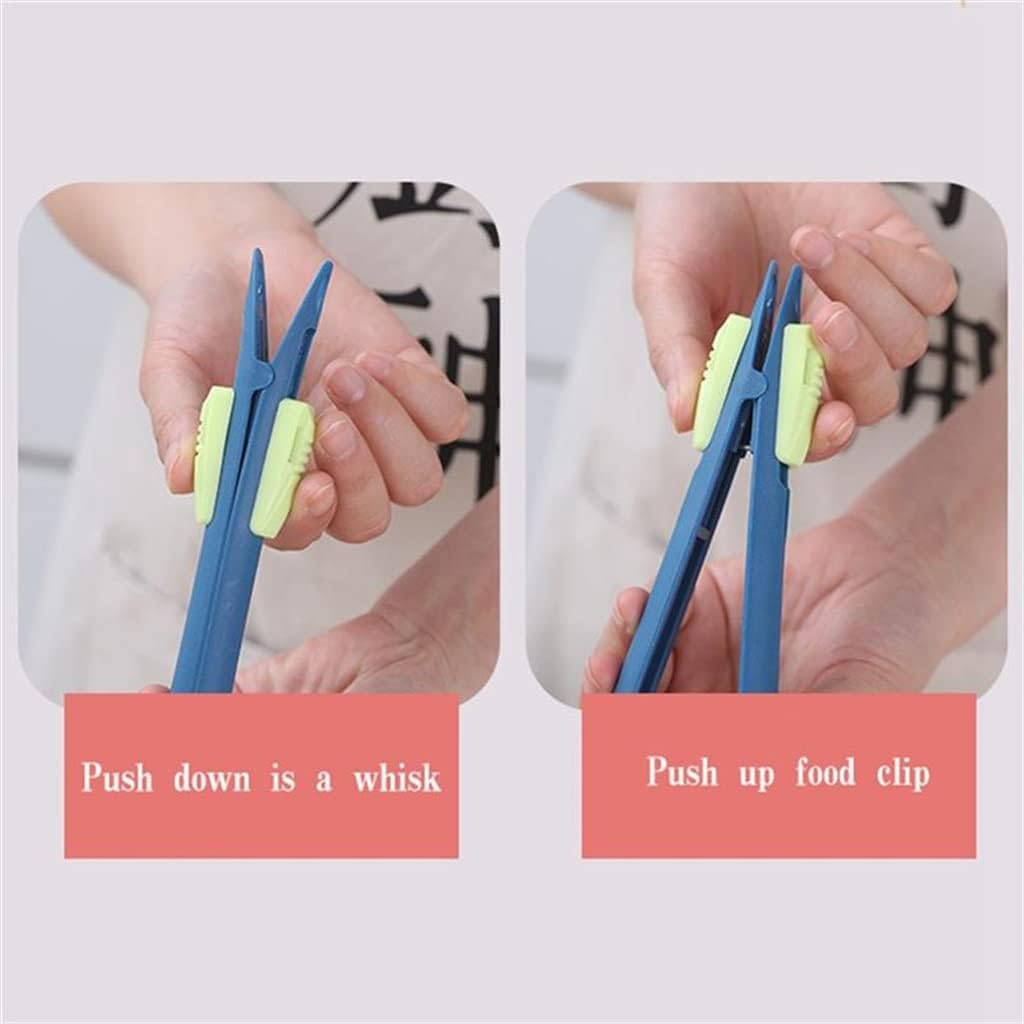 Plastic Kitchen Whisk Versatile Dual-Use Manual Egg Whisk Food Tongs Baking Multi Purpose (Color : B Size : As the picture shows) (A As the picture shows)