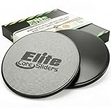 Elite Sportz Equipment Core Sliders, Exercise Gliding Discs for Strengthening, Dual Sided Gliders for Carpet & Hardwood Floors, Strength Training Equipment