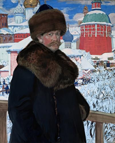 Imagen Lienzo Autoritratto di Kustodiev para Renovar la Decoración de Tu Salón Moderno