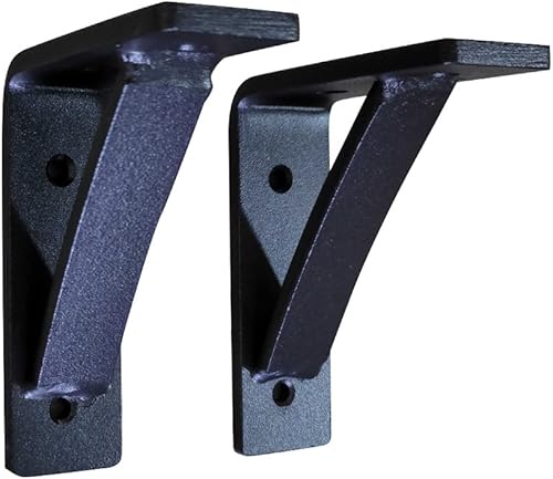 Miniatura 38 de Rustic Red Door Co. Soporte triangular de acero resistente para estante flotante, pequeño decorativo, soporte de estantería de bricolaje