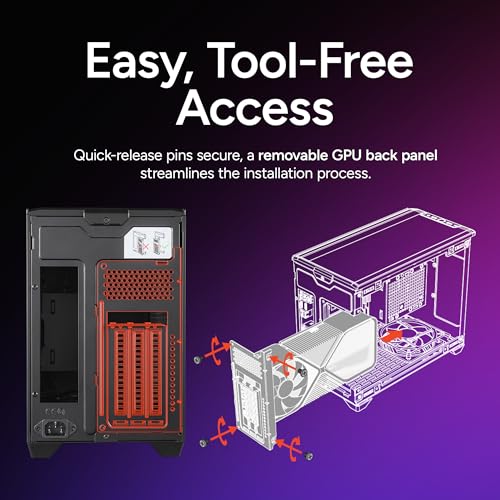 Image of Cooler Master NR200P V2 Mini-ITX PC Case Ready, SFX Fit PSU Ready to Install, 280mm AIO Support, 357mm Vertical GPU Mount, Designed Ready Nvidia RTX 5090 | AMD RX 9070 XT, Tempered Glass, DIY