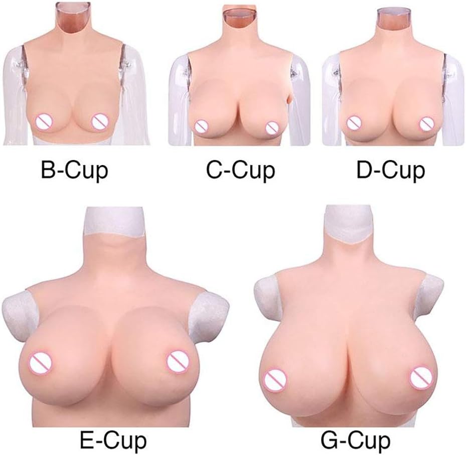 YIQI Breast Form Filled With Liquid Silicone Breastplates B-G Cup for Crossdressers Bra Pads Breast Enhancers