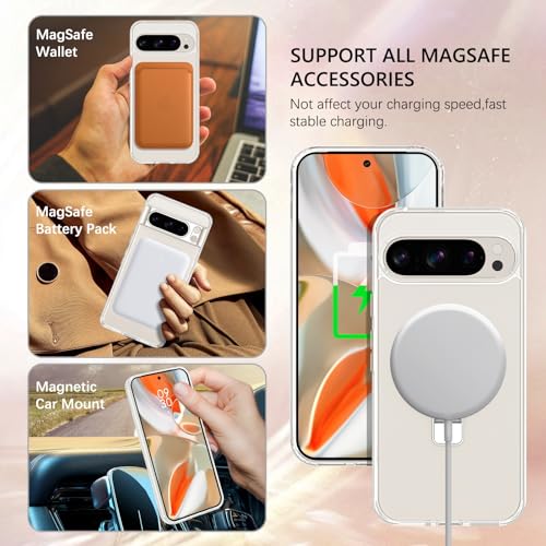Coque transparente Google Pixel 9 Pro fine antichoc compatible MagSafe