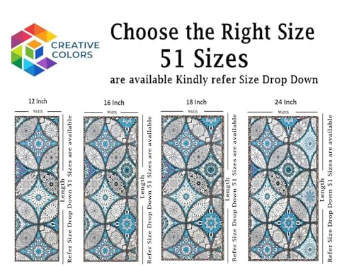 Image of Premium Vinyl Privacy Mandala Window Glass Sticker (24x72 Inch) - Self-Adhesive Film Decorative Opaque Sheet Tint Wallpaper for Glass Cover Window, Door, Office, Home.| Anti-UV. Blue