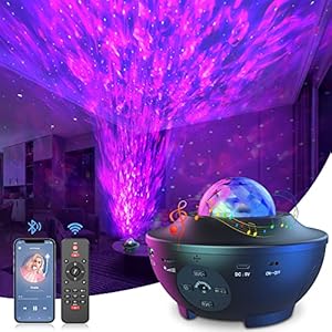 Galaxy Projector, Mexllex Star Projector with Remote Control, Night Light Projector with Timer, Bluetooth USB Colour…