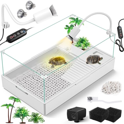 Large Turtle Tank Kit with Light, Pump & Fences (Kit-L)