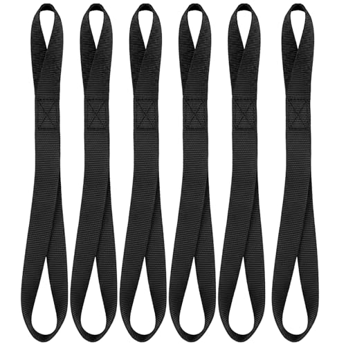 BOODAA 6 Pack Soft Loop Tie Down Straps, 3900 lbs Break Strength Heavy Duty Motorcycle Handlebar...