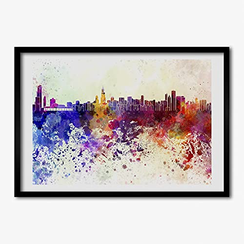 Cadre photo 70x50 cm en bois Tulup pour décoration murale de tableau moderne