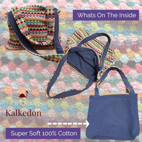 Image of Large Boho Beach Tote Bag Handwoven Turkish Cotton Multicolor Summer Shoulder Bag Made for Travel Fits Towels Swimsuits Lightweight Machine Washable Eco Friendly