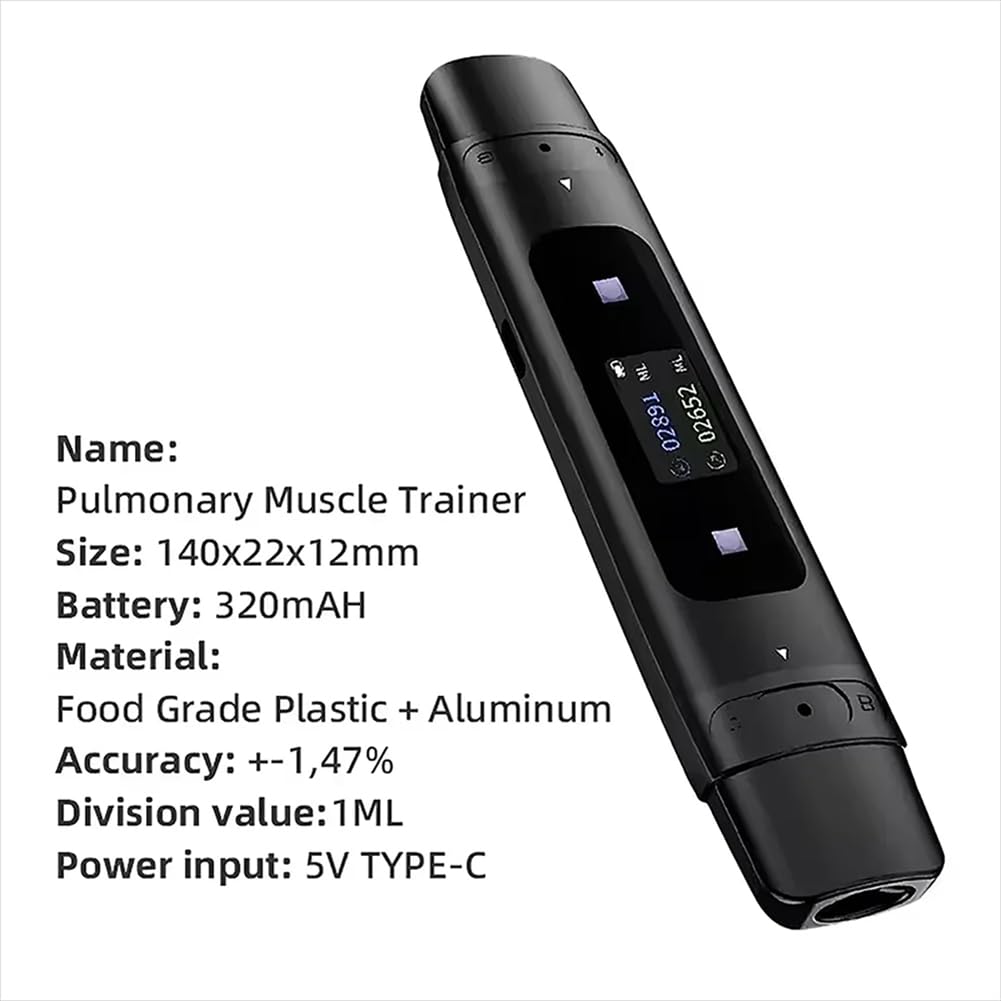 Nouveau Spiromètre Bluetooth pour Téléphone Portable, Équipement de Résistance pour L'Enregistrement des Données, Adapté à L'Entraînement Pulmonaire des Enfants et des Adultes