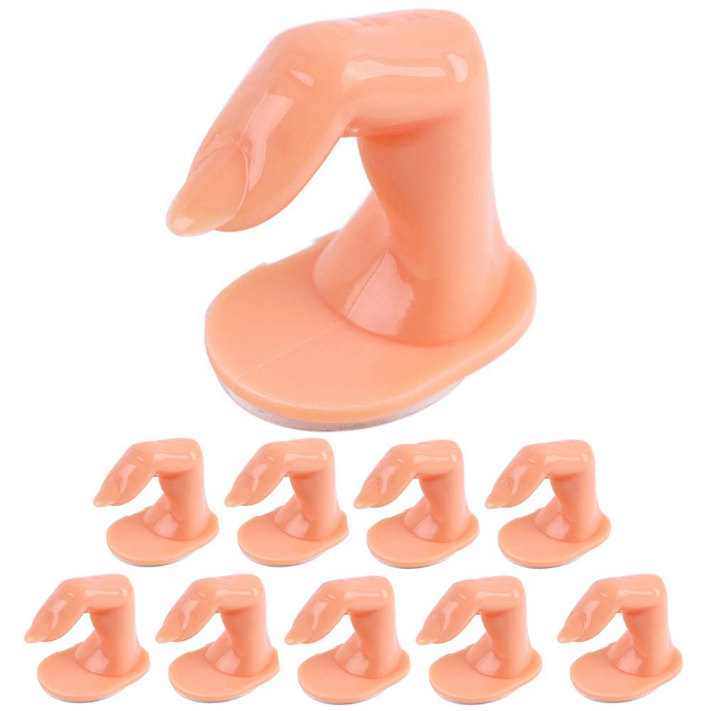 NAILWIND Practice Finger Nail Art Practice Finger Plastic Fake Fingers with Nails for Hand Nail Art Training Display Decoration Tools (10 - Pcs)