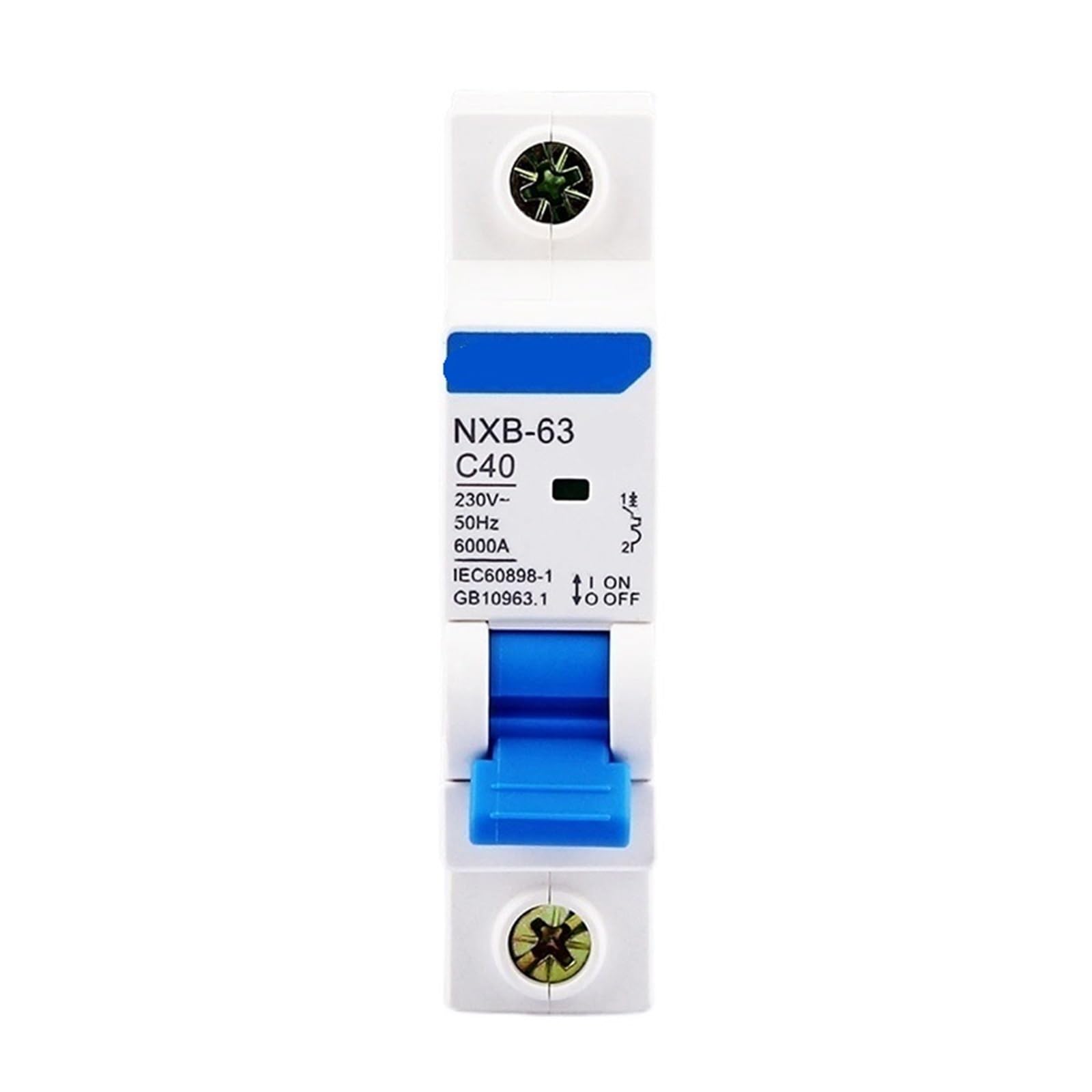 Disyuntor miniatura NXB-63 1P para corriente alterna de 230 V y 10A tipo C DZ47 4