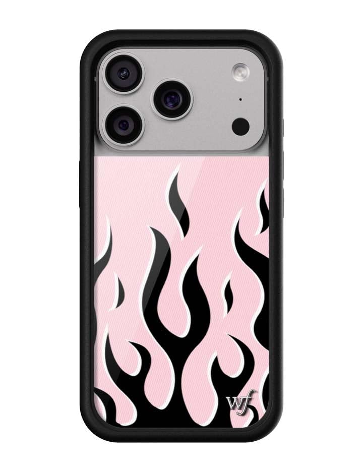 Image of Wildflower Cases - iPhone 17 Pro Compatible - Flames | Pink & Black