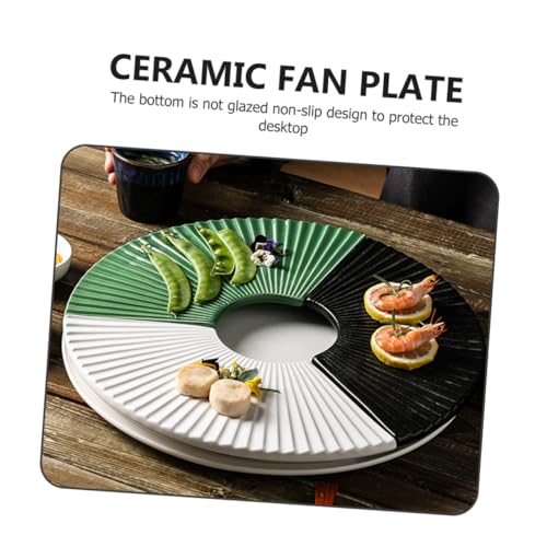 Plato japonés Zerodeko en cerámica negro para sushi miniatura 4