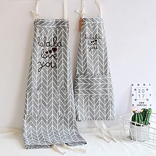 Aprons Mother Daughter Gifts with Pockets Love You Sayings Cotton Blend Kitchen Grey