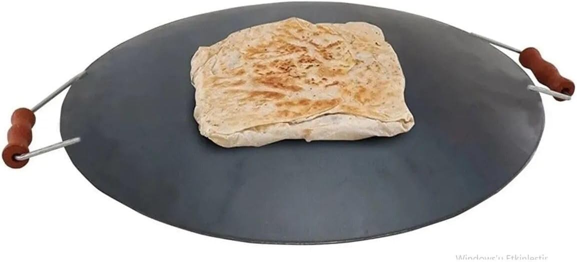 Mobilreyon, Kavurma Gözleme Sacı 29 Cm, 900 Gr Ağırlığında,Çift Taraflı Kullanım 1,5 Mm Siyah Sac