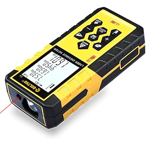 Laser Measure Device 100M/328FT, BOLTHO Laser Distance Meter with 2 Bubble Levels - Backlit LCD, Area and Volume, Pythagorean Mode Laser level Class II Laser type 630-650nm <1mw Cover