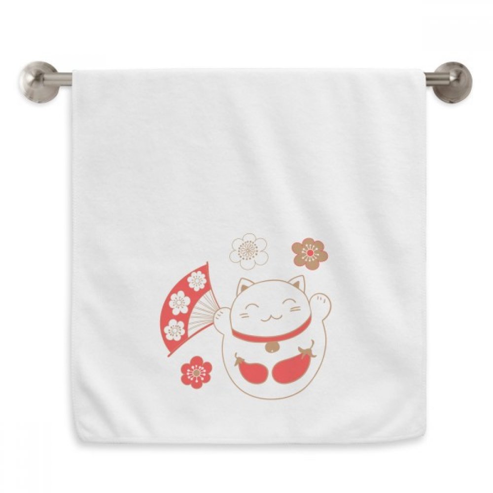 Serviette Maneki Neko pour rituel beauté et soin du visage dans votre salle de bain zen
