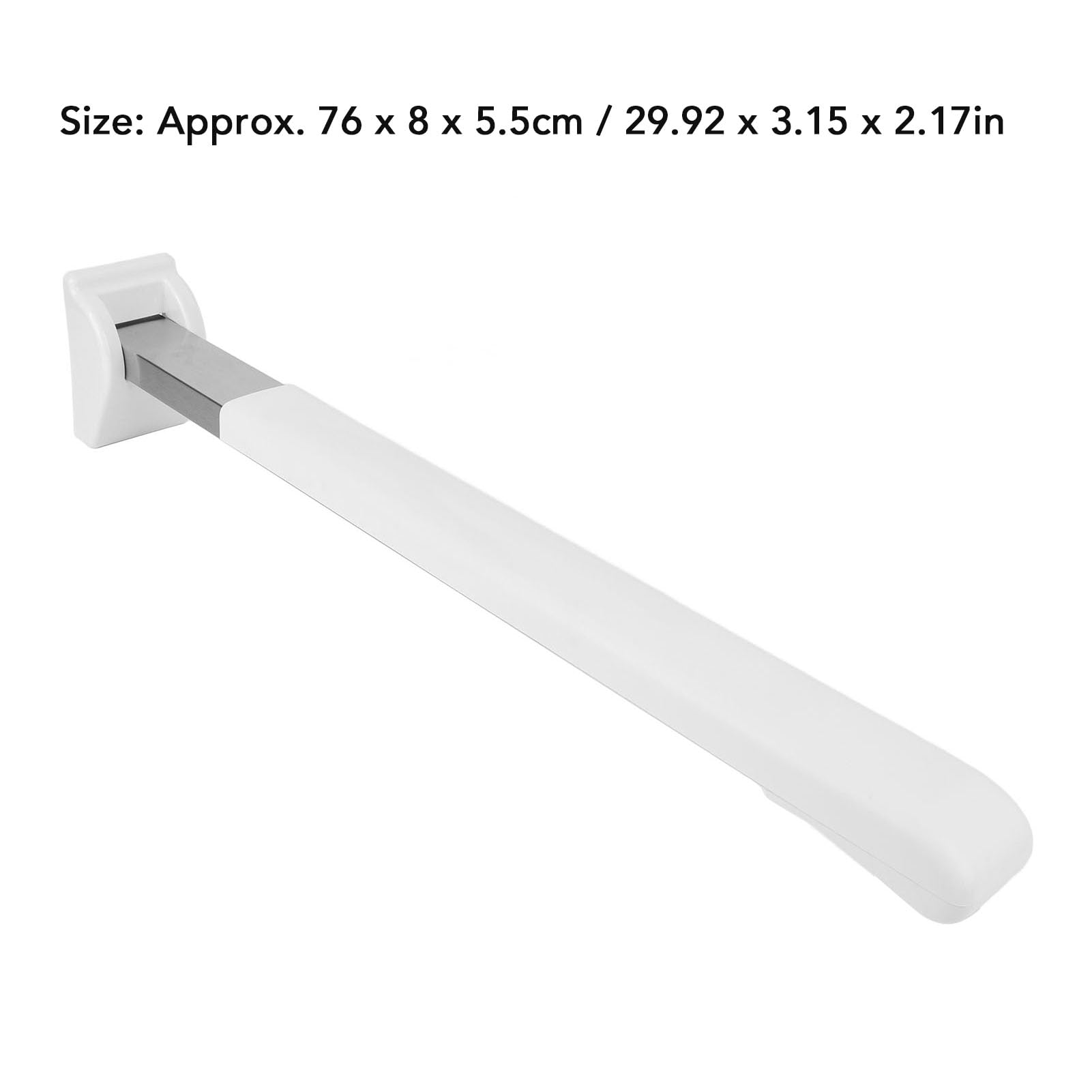 Barra de Apoyo abatible, pasamanos de Acero Inoxidable para baño para Personas Mayores, Barra de Seguridad Plegable para discapacitados en el Inodoro, Barra de Montaje en Pared, ba