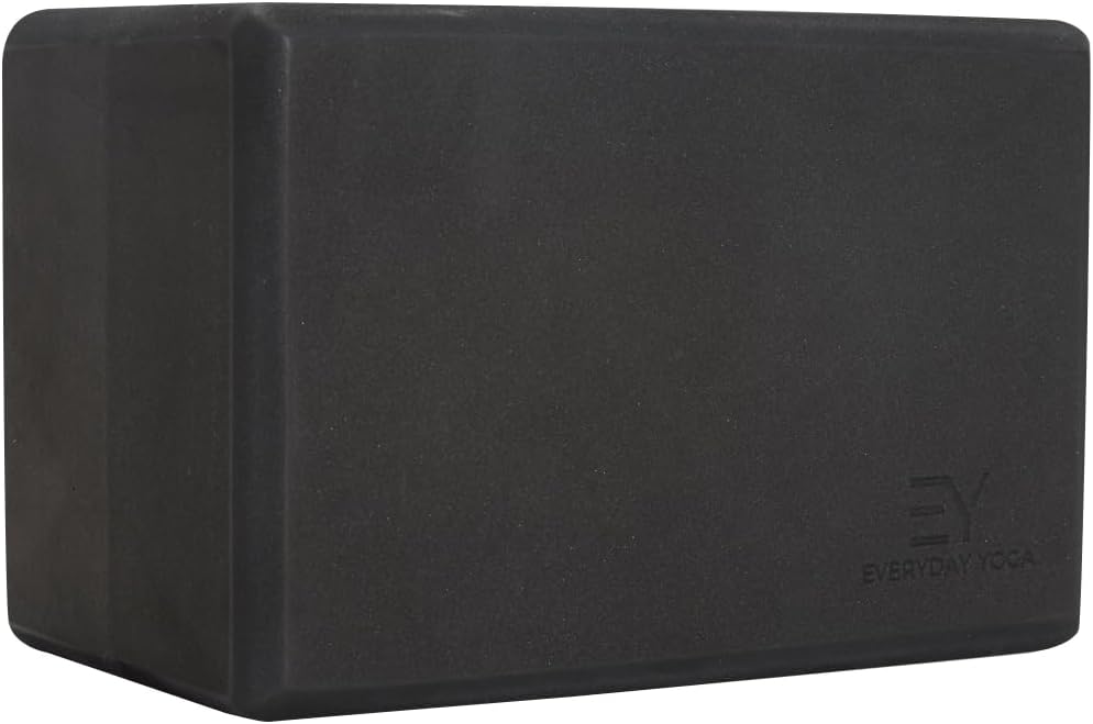 Everyday Yoga Foam Block with Soft Non-Slip Surface for Stability, Balance, and Deepen Stretches - Ideal for Yoga, Pilates, and Meditation Accessories (Sold Individually)