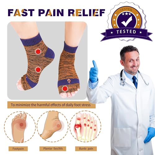 Image of KAVIAR Toe Separator Socks, Foot Alignment Socks with Toe Separators,Split Toe Socks,Yoga Sports Gym Socks for Men or Women
