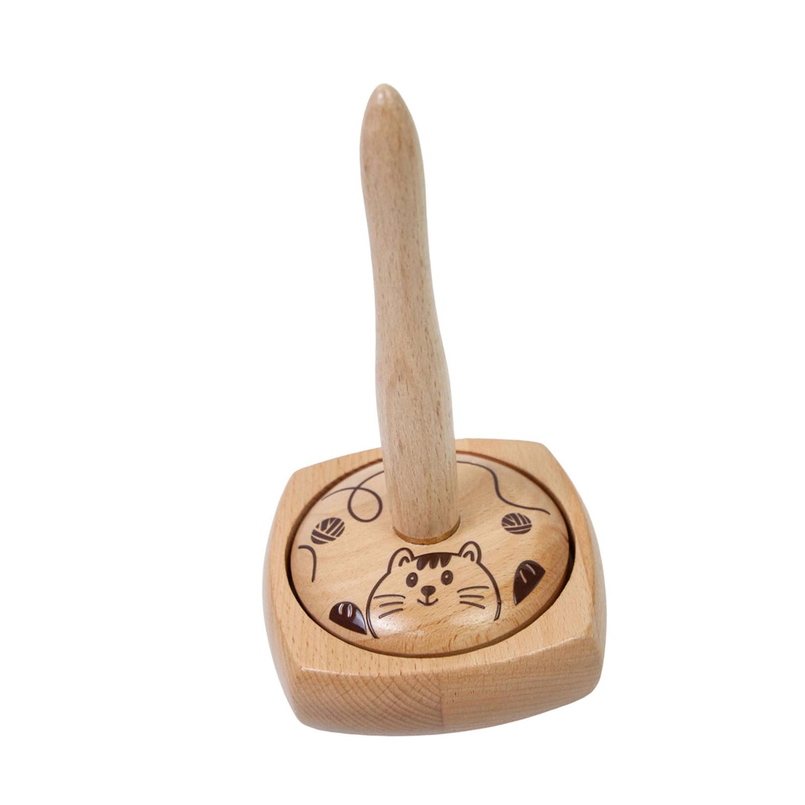 Buxuaaaa Yarn Holder Stand Wood Yarn Spinner for Crocheting and Knitting, Detachable Balls Holder Organizers with Rotating Crochet Spool Spindle