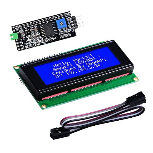 GeeekPi IIC/I2C 2004 20 x 4 karaktär LCD-modulskärm, stöder I2C-protokoll, LCD 2004 modulskydd för Arduino Uno Raspberry Pi