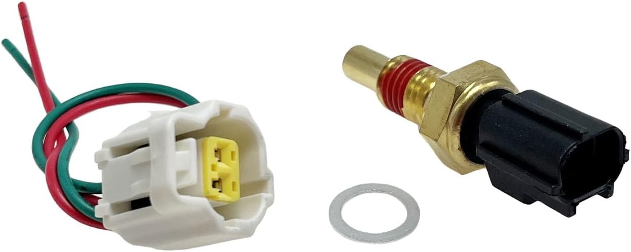 Cylinder Head Temperature Sensor w/Wire Harness Plug F65Z9G004AB 8L3Z6G004A Compatible with E-150 E-250 E-350 F-150 Crown Vitoria Town Car F-250 F-350 F-450 F-550