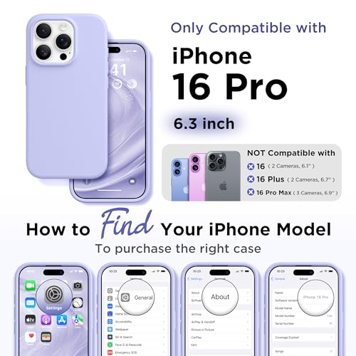 Image of GolbinBox Magnetic for iPhone 16 Pro Case, Silicone Cover, Lilac