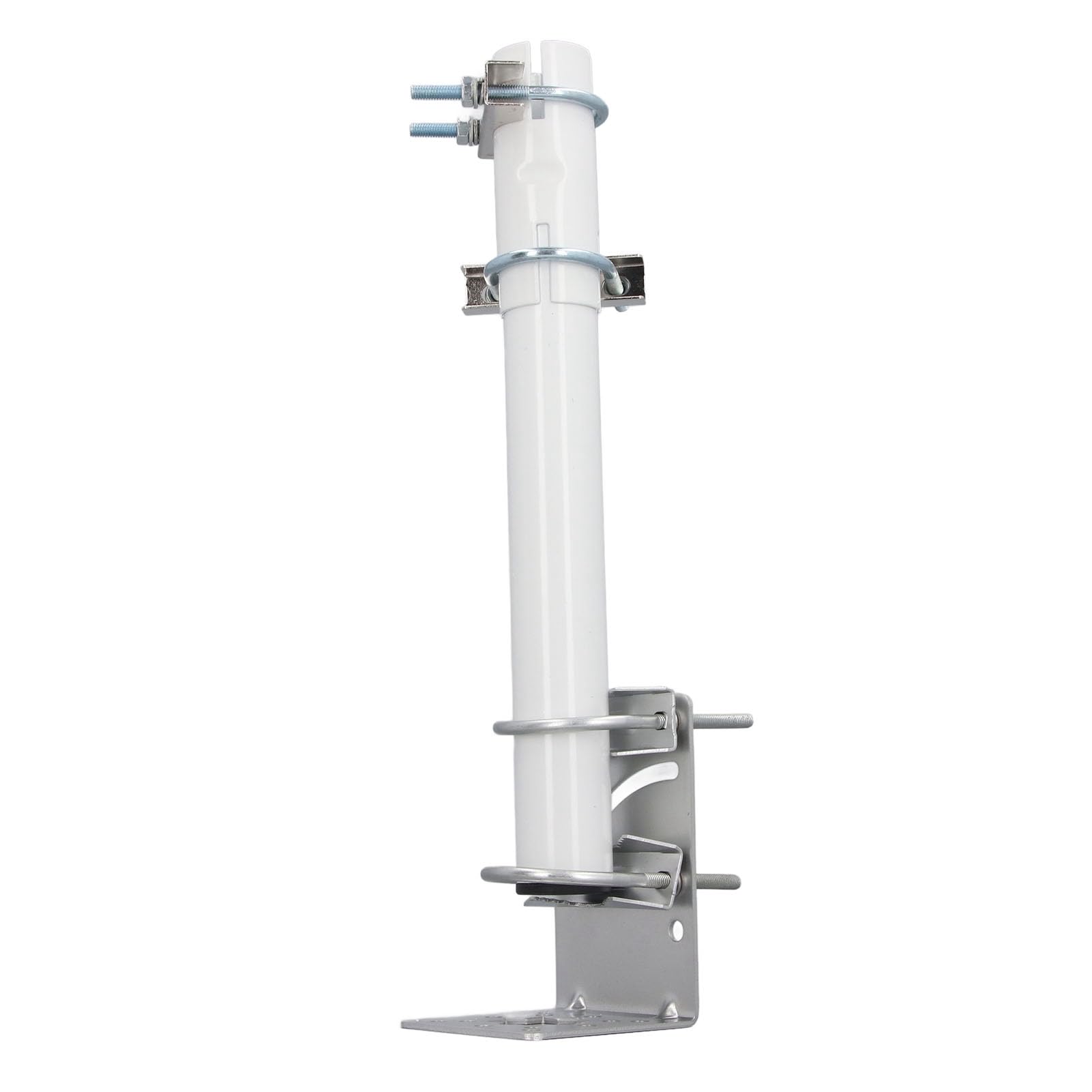 Supporto , Supporto da Palo in Acciaio Inossidabile Resistente Alla Ruggine, da Tetto con Angolo Terminale Regolabile per Antenna Parabolica Rettangolare V2 Antenne TV Esterne AP WiFi