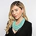 Affordable Wedding Jewelry Statement Layered Strands Turquoise Stone-Simulated Pearl Beads Necklace Earrings Set Gift Bijoux