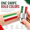 Green White Red Face & Body Paint Stick, Sports Eye Black-Style Makeup Stick, Soccer Fan Makeup, Waterproof Sweatproof Cream Paint for Football Baseball Fan, Flag Makeup for Mexico Italy Cinco de Mayo #2