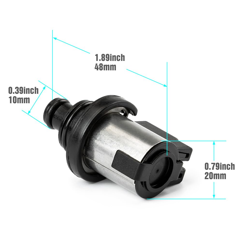 Zawór solenoidalny 31825AA050 Przemiennik momentu obrotowego Elektromagnes blokujący pasuje do Subaru Lineartronic CVT TR580 TR690 2.5L 2010-2017 31825AA051 31706AA030(Black 3.2-3.7 ohm)