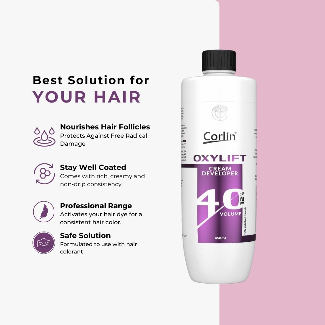 Professional Naturalis Hair Color Developer 40 Volume 12% - 1000ml | Cream Developer for Hair Colour | 2in1 Formula Hair Developer + Hair Spa with Pro Vitamin B5 2