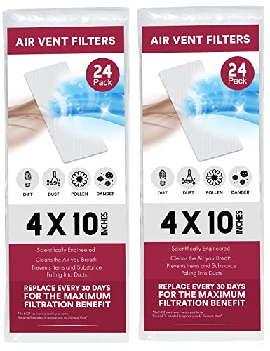 NORTHWEST ENTERPRISES Vent Filters, 48 Floor Vent Register Filters - 4
