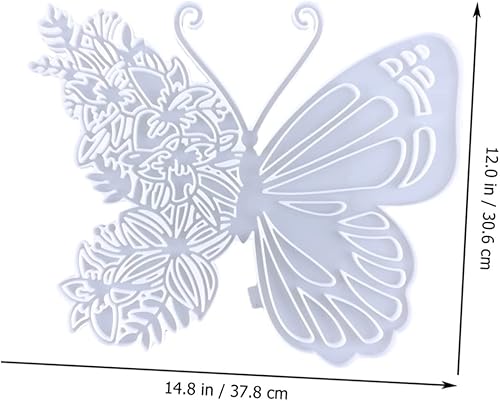 Miniatura 6 de 4 piezas de decoración de mariposa molde posavasos de silicona para pared, escultura de pared para manualidades, decoración de escritorio,