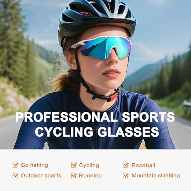 suoso Polarized Sports Sunglasses for Men: Women UV Protection youth Cycling Running Baseball Sun Glasses Softball Goggles