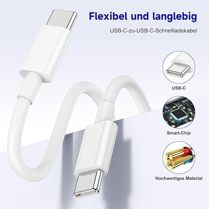 Kit Ricarica USB-C 20W Per IPhone 17/16/15 – 2 Caricabatterie E 2 Cavi Da 2 M, Ricarica Rapida PD3.0 Con Sicurezza Integrata