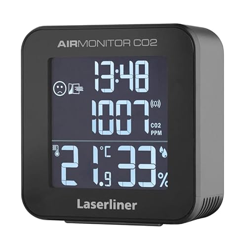 Laserliner - Moniteur de la Qualité de l'Air - Surveille l'Air Intérieur - CO2 - PM2,5 - PM10 - Humidité de l’air - Matières organiques - Précision Suisse Cover