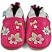 Juicy Bumbles Chausson Bebe Fille Chaussons Cuir Souple Bébé Cerisier Rose 12-18 Mois